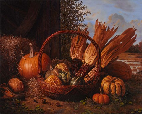 Framed Autumn Cornucopia Print