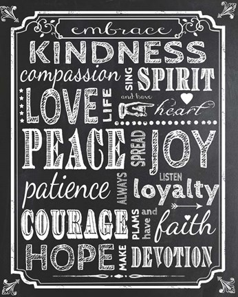 Framed Chalk Board 5 Print