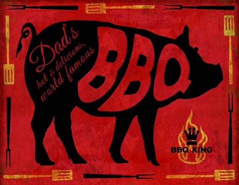 Framed BBQ 1 Print