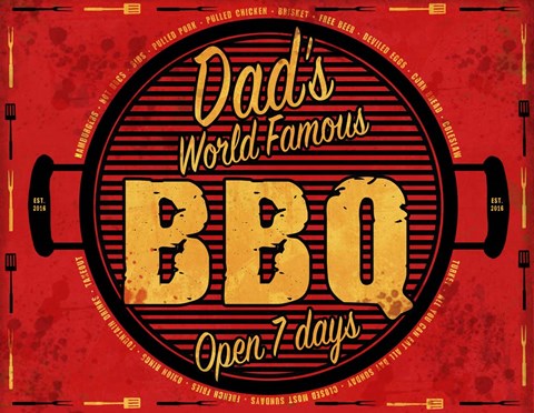 Framed BBQ 2 Print