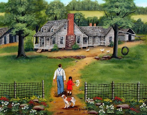 Framed Going to Grandpa&#39;s Print