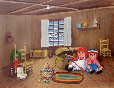 Framed Christmas Attic Print