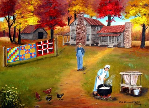 Framed Making Lye Soap Print