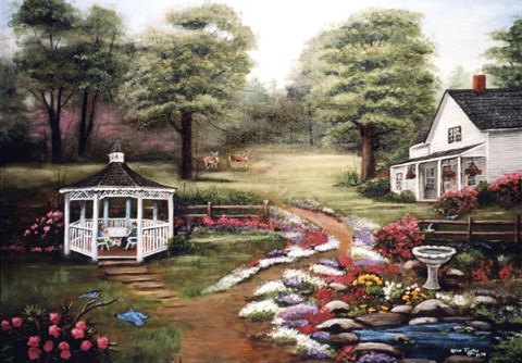 Framed Rock Garden Print