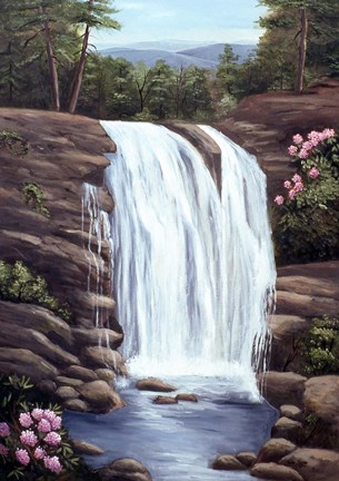 Framed Blue Ridge Waterfall Print