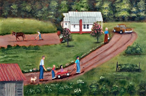 Framed Hildebran Farm Print