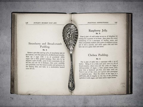 Framed Book &amp; Spoon 1 Print