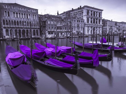 Framed Purple Gondolas 1 Print