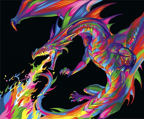 Framed Fantasy Dragon Print