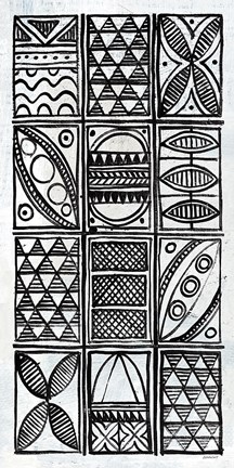 Framed Patterns of the Amazon VI BW Print