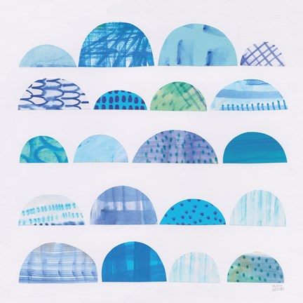 Framed Half Moon Abstract I Print