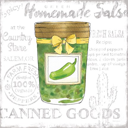 Framed Canning Kitchen III Print