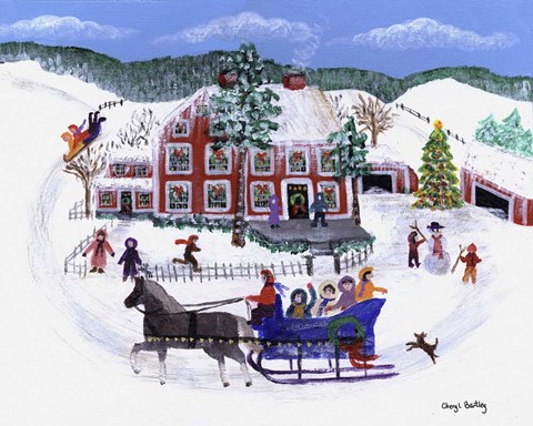 Framed Bring Out The Sleigh Print