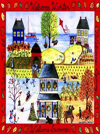 Framed Welcome All The Seasons Print