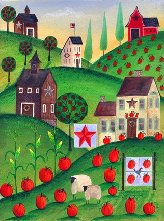 Framed Pumpkin Hill Farm Print
