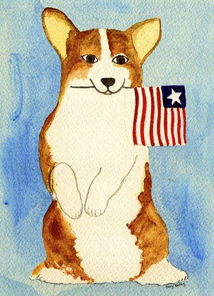 Framed American Puppy Print