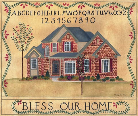 Framed Brick House Blessing Print