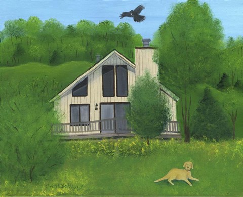 Framed Country Cottage Print