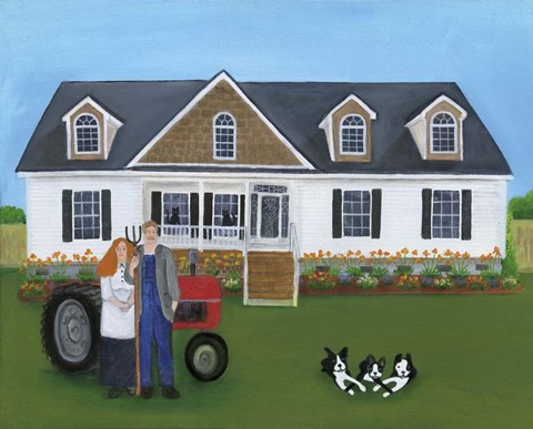 Framed Mom and Pop Farmers Print