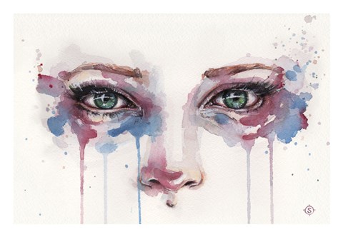 Framed Eyes (Realistic Portrait Of Eyes) Print