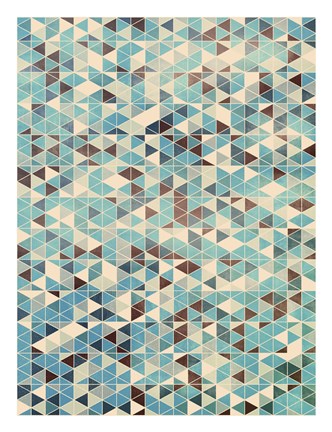 Framed Grunge Geometry Print