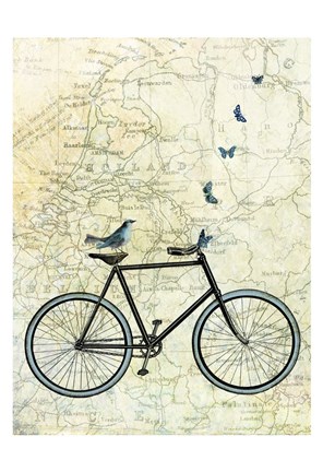 Framed Bike Country Print
