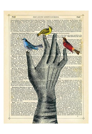 Framed Bird in the Hand Print