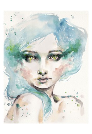 Framed Under the Sea (female portrait) Print