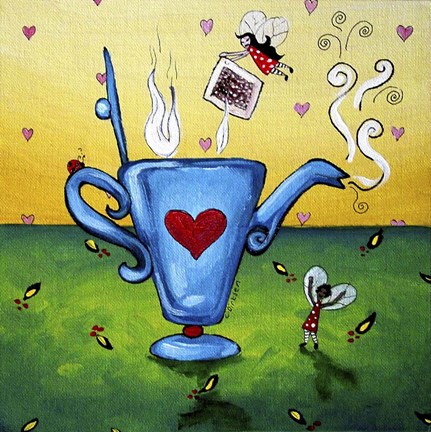 Framed Teatime Fairies Print