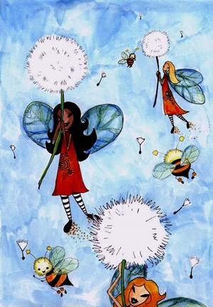 Framed Riding The Dandelions Print