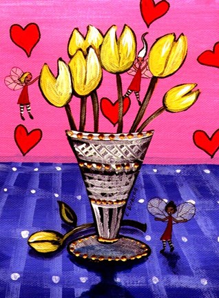 Framed Tulip Fairies Print