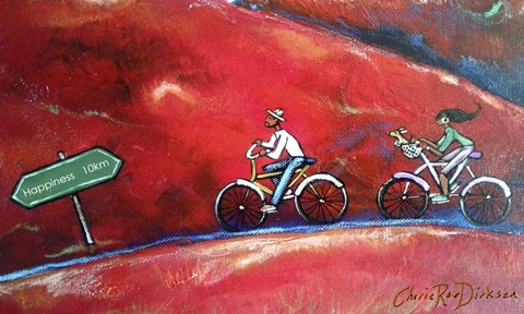 Framed Happiness Around the Bend Print