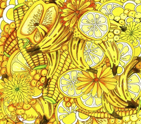 Framed Vegetarian Thanksgiving Collage Print