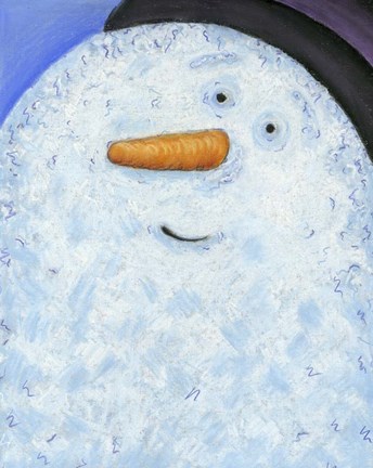 Framed Snowman Smile Print