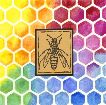 Framed Bee Print