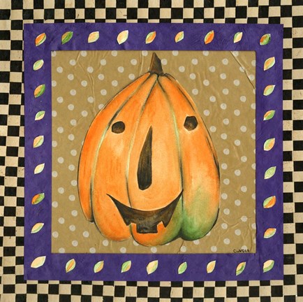 Framed Jack o Lantern III Print