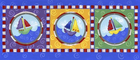 Framed Sailboats Print