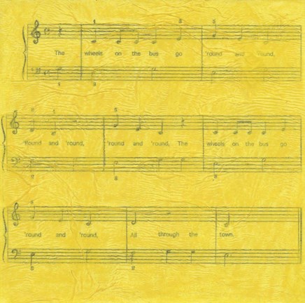 Framed Wheels on the Bus Print