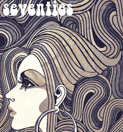 Framed Silver Hoop Girl Monochrome Print