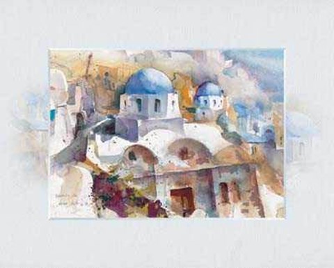 Framed Heinz Hofer - Santorin Size 19.75x16 Print