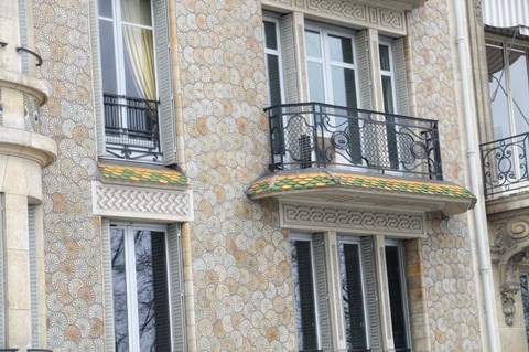 Framed Apartement Building Paris Print