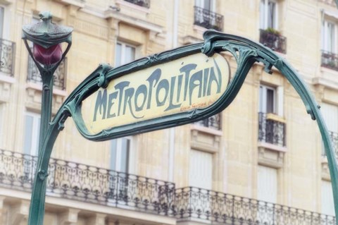Framed Art Nouveau Entrance of the Paris Metro Print