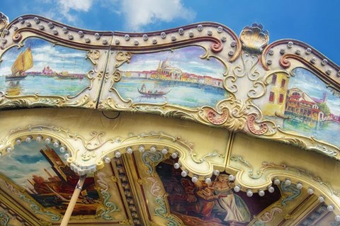Framed Carousel de Montmartre II Print
