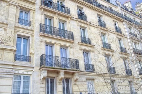 Framed Paris Apartement Building III Print