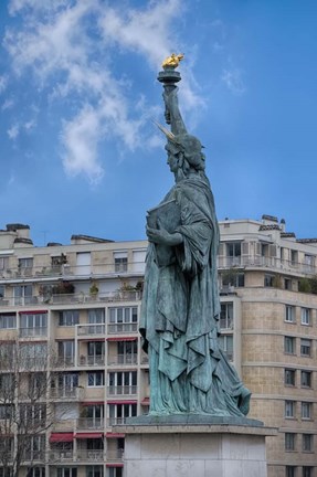 Framed Statue Of Liberty Paris II Print