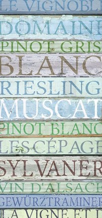 Framed Alsace Wines Print