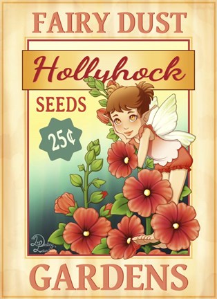 Framed Hollyhock Seeds Print
