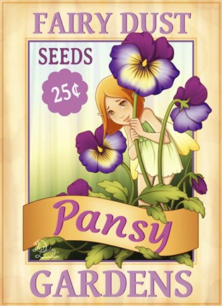 Framed Pansy Seeds Print