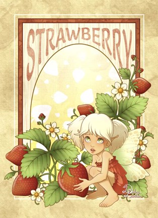 Framed Strawberry Fairy Print