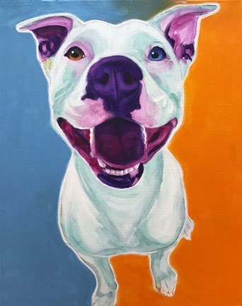 Framed Pit Bull - Angel Print